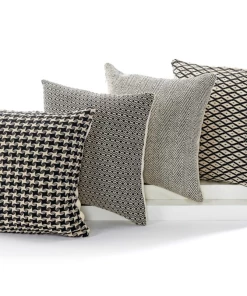 GIFTCRAFT Decor Black & Cream Handloom Pillow