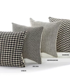 GIFTCRAFT Decor Black & Cream Handloom Pillow