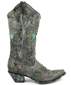 Boots Corral Skull And Flowers Boot R2475 (PM)