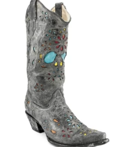 Boots Corral Skull And Flowers Boot R2475 (PM)