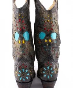 Boots Corral Skull And Flowers Boot R2475 (PM)