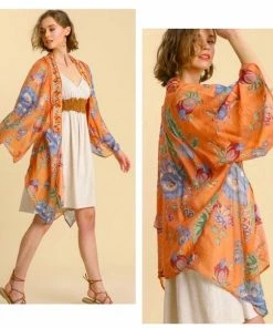 Umgee Sharkbite Hem Kimono Dusters - Kimonos