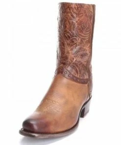 Sonora Bailey Tooled Floral Studded Ankle Boots