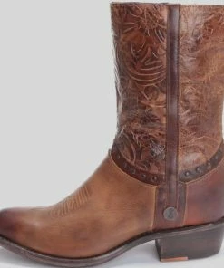 Sonora Bailey Tooled Floral Studded Ankle Boots