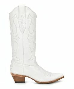 Corral White Embroidery Boot