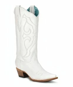 Corral White Embroidery Boot