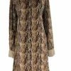 Adore Ladies Snake Print L/S Button Dress