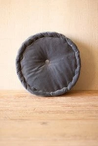 Kalalou Round Velvet Floor Cushion Decor