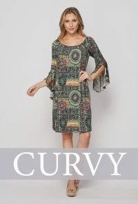 Honeyme Bulgari Dress - Teal And Red