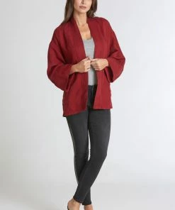Ladies Dear John Burgandy Jacket