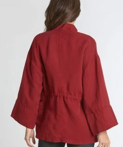 Ladies Dear John Burgandy Jacket