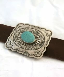 J Alexander Scalloped Concho W/Turquoise Bracelet