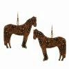 JJs Designs & Boutique Flower Print Leather Horse Earring
