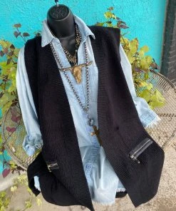 Orange Fashion Village Black Vest~Orange Fashion