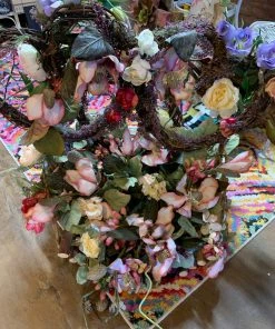 JJs Designs Decor Spring Floral Basket