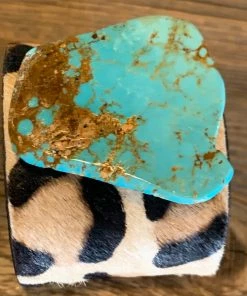 A Rare Bird Accessories Leopard Cuff W/Turquoise Stone - 2 Styles
