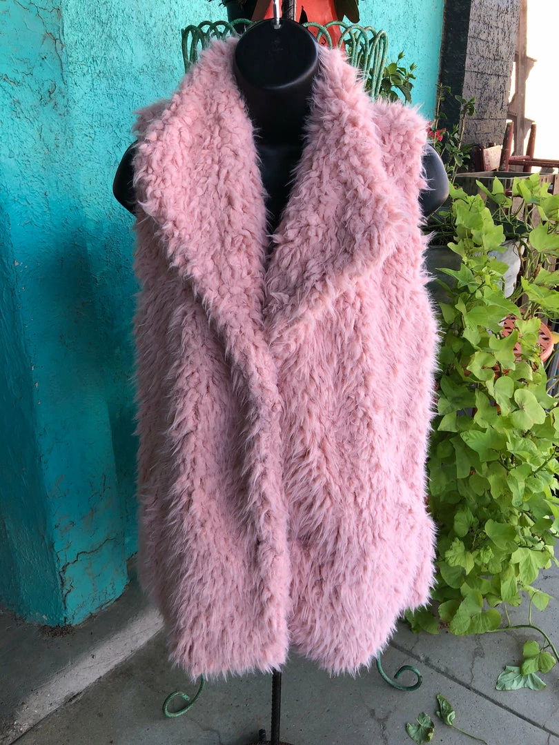 Wonderful And Young Pink Sherpa Vest