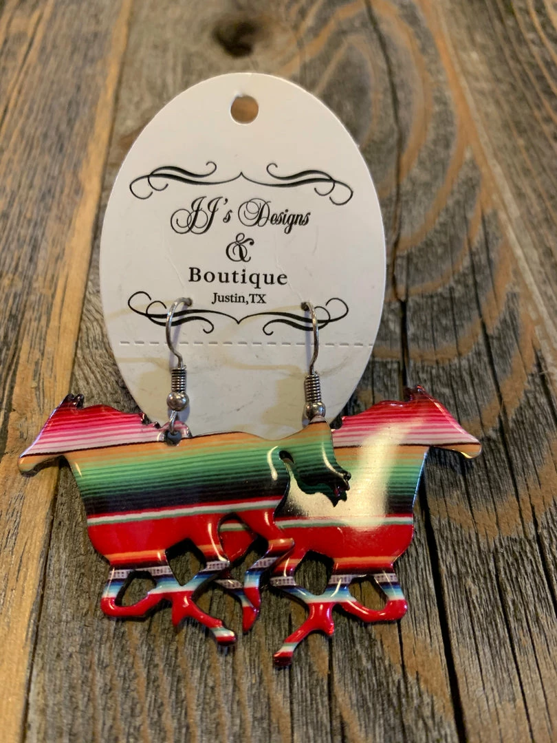 JJs Designs Serape Horse Earrings
