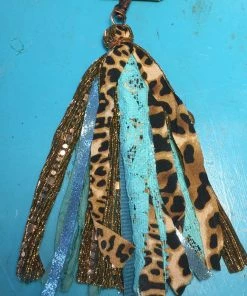 JJs Designs Cheetah And Turquoise Tassel Accessories