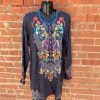 Johnny Was Tunics Roseton Floral-Embroidered Gauze Tunic