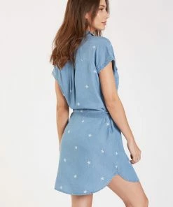 Dear John Kelly Mini Star Print Shirt Dress Ladies