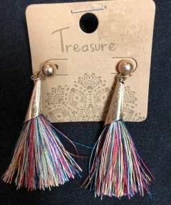 Treasure Accessories Multi Colored Thread Earrings