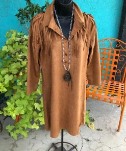 Wonderful And Young Suede Fringe Dress Ladies