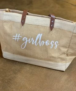 Charlie Paige Burlap Market Totes