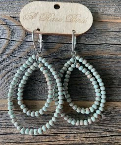 A Rare Bird Accessories Teakwood Teardrop Earrings/ 10 Colors