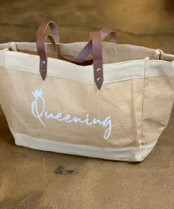 Charlie Paige Burlap Market Totes