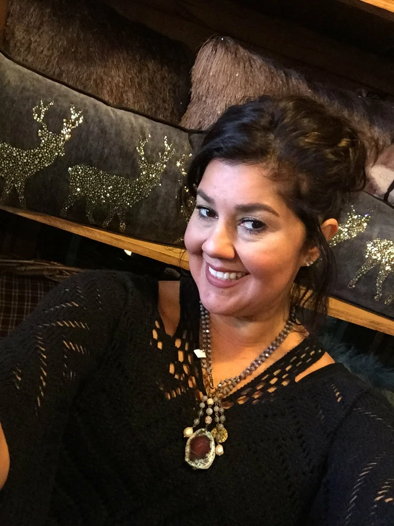 Orange Ladies Black Knit Poncho