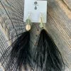 JJs Designs & Boutique Accessories Black Feathery Earrings