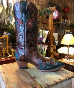 Boots Corral Chestnut Marbled Brown Leather R1008 (PM)