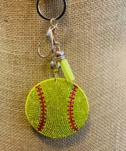 Crystal Avenue Accessories Baseball/Softball Key Chains