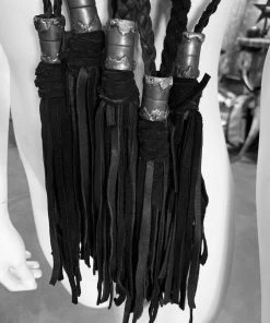 Art By Amy Braided Black Leather Necklace