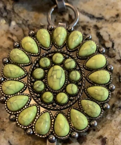 L&B Life Neon Yellow Concho Belt Accessories