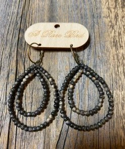 A Rare Bird Accessories Teakwood Teardrop Earrings/ 10 Colors