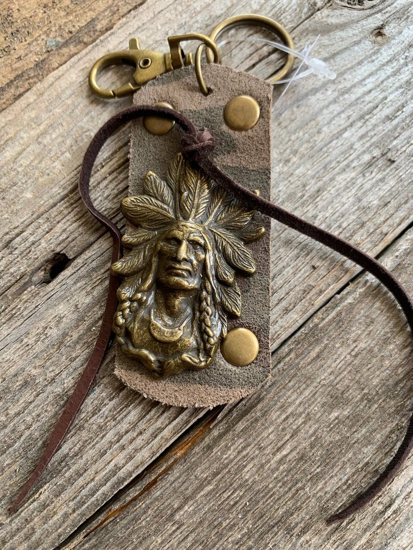 Sandra Ling Indian Head Key Chain