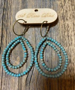 A Rare Bird Accessories Teakwood Teardrop Earrings/ 10 Colors