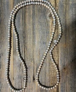 A Rare Bird Accessories Teakwood Bead Necklace