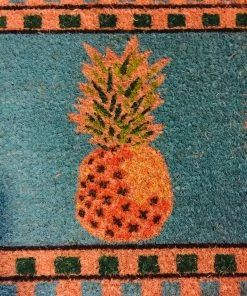 Evergreen Turquoise Pineapple Mat Decor