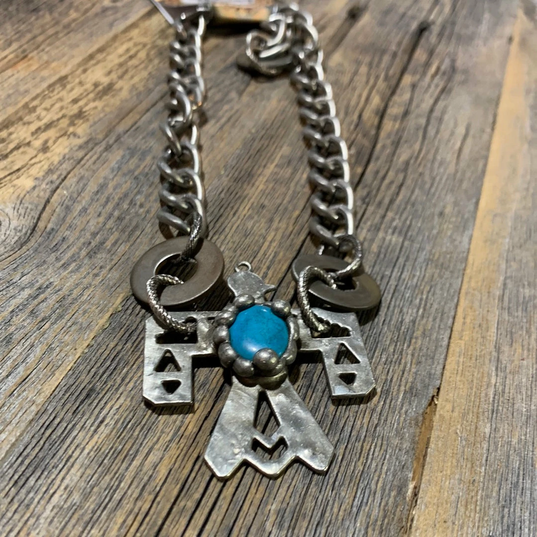 Art By Amy Falcon W/Turquoise Necklace
