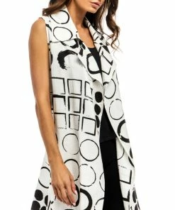 Adore Apparel Dusters - Kimonos Black/White Duster Vest