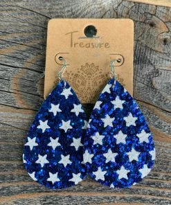 Treasure Accessories Patriotic Star Earrings