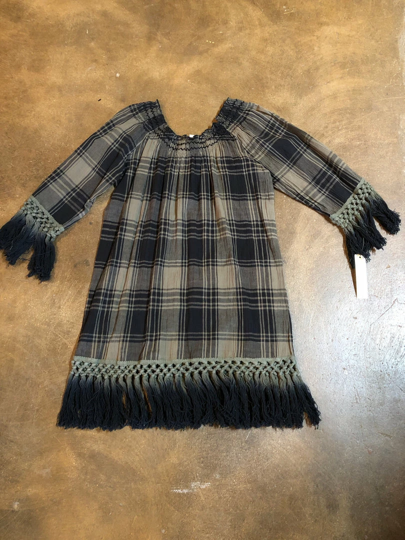 Uncle Frank Sale Olive Green Plaid Tunic Was $119.95