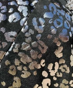 Now & Forever Black Metallic Leopard Sweatshirt