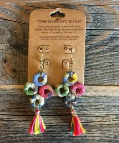 The Honest Beads Honest Beads O's With Tassel Earrings Accessories