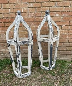 Tha Wholesale Guy Large Distressed Wood Lantern