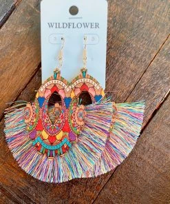 WILDFLOWER Multi Color Tassel Earrings