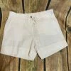 Charlie Paige White Linen Shorts Bottoms